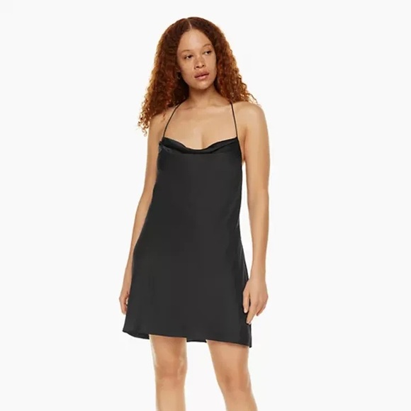 NEW WITH TAGS Aritzia Black Slip Dress - Picture 1 of 8